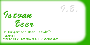istvan beer business card